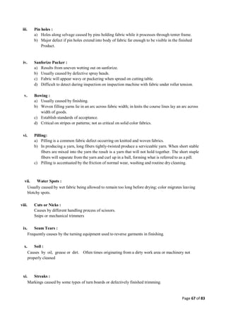 Quality control management  in apparel industries.