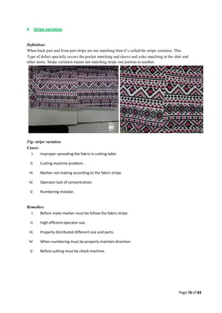 Quality control management  in apparel industries.