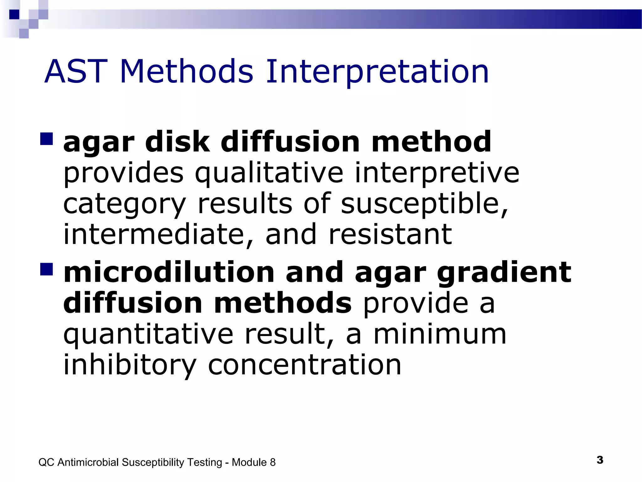 Quality control of antimicrobial susceptibility tests | PPT