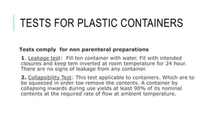 Quality control of packaging material | PPTX