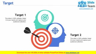 Target
21
Target 2
This slide is 100% editable. Adapt
it to your needs and capture your
audience’s attention.
Target 1
This slide is 100% editable. Adapt
it to your needs and capture your
audience’s attention.
 