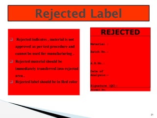 Material Rejection Procedure.pdf Quality Control presentation for freshers.pdf