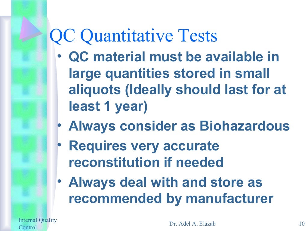 Laboratory Internal Quality Control presentation master revision, 2014