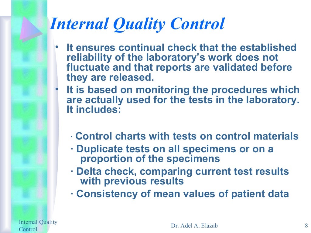 Laboratory Internal Quality Control presentation master revision, 2014