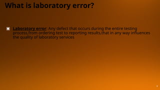 Lab Error Code QUALITY CHECK IN A BIOCHEMISTRY LAB SYSTEM | PPTX