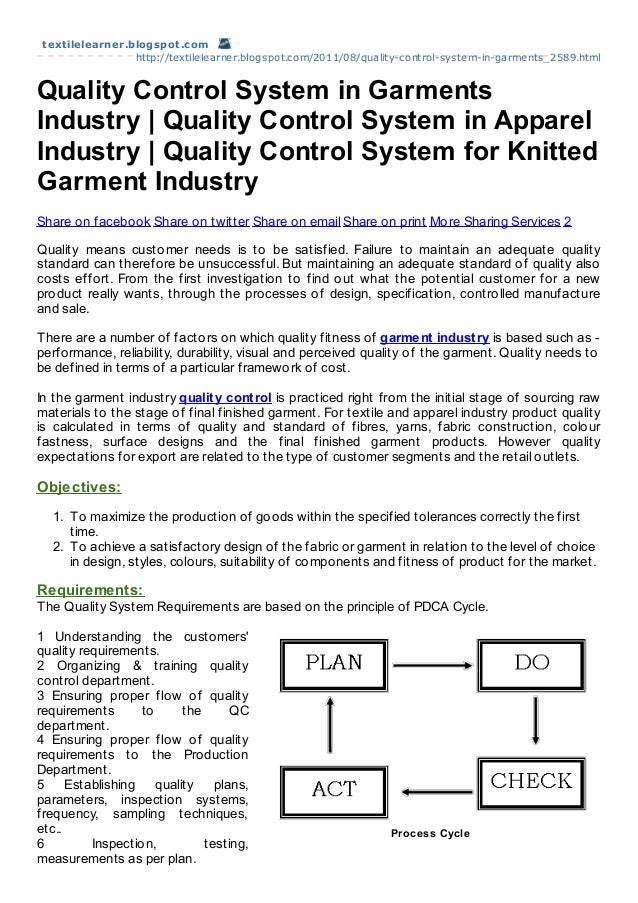 Garments Quality Control System
