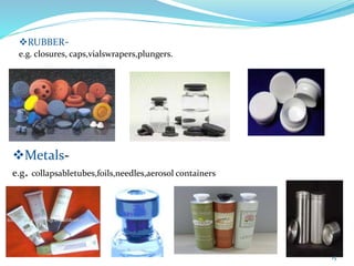 Material Closure quality control test for containers, closures and secondary packing ...