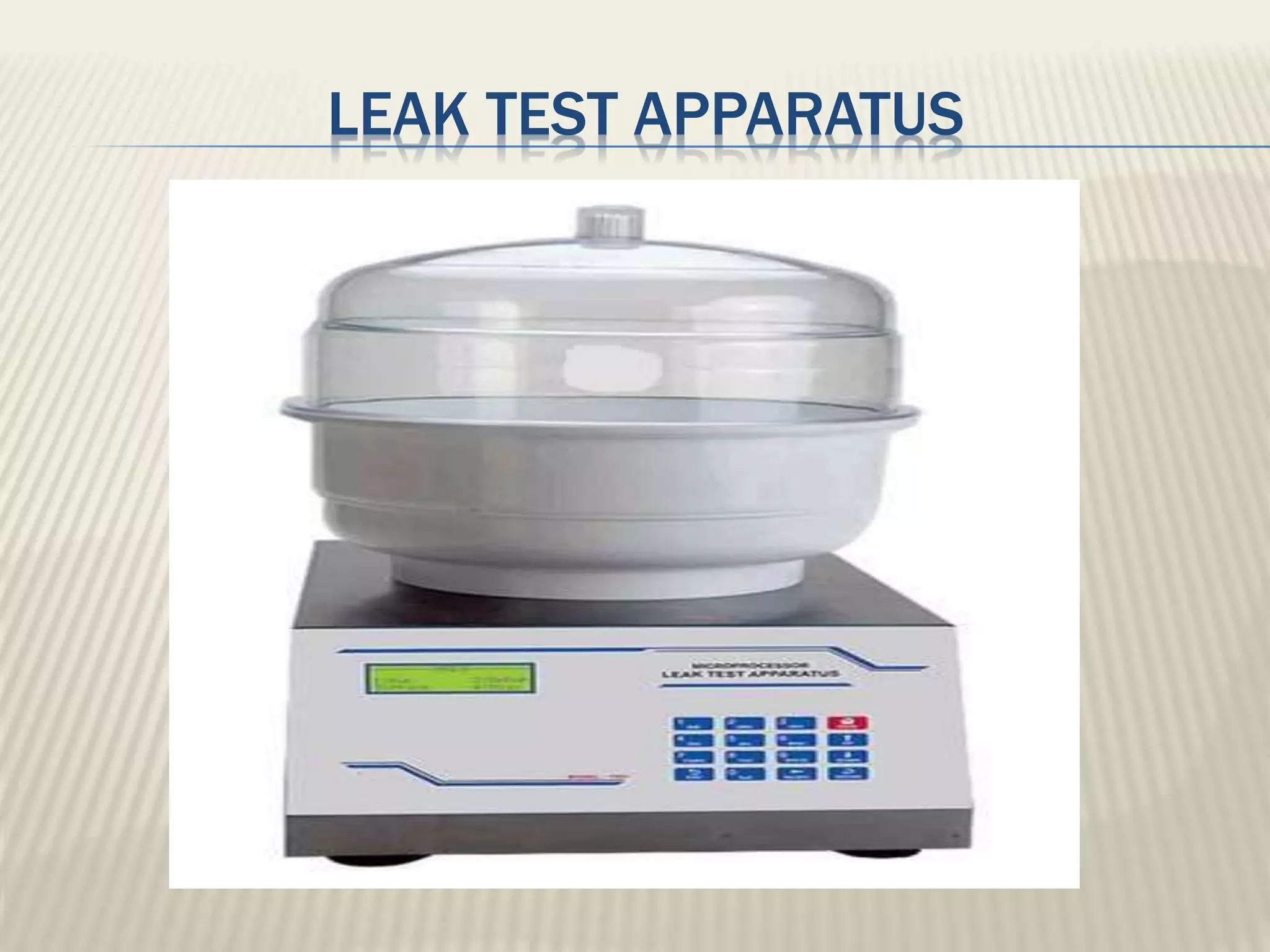 LEAK TEST APPARATUS
 
