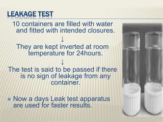 Quality control tests pm | PPTX