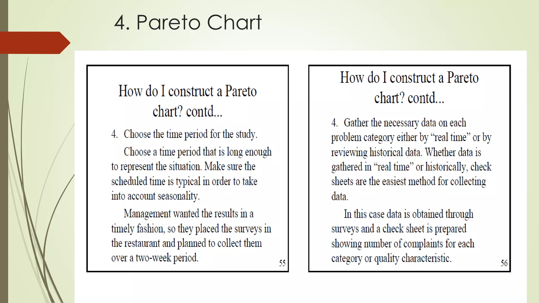 4. Pareto Chart
 