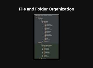 File and Folder Organization
 