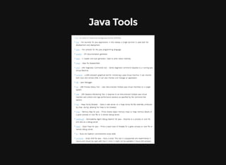 Java Tools
 
