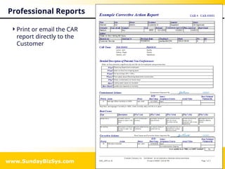 Iso Car Log Example Corrective Actions and risk management for ISO 9001 compliance | PPTX