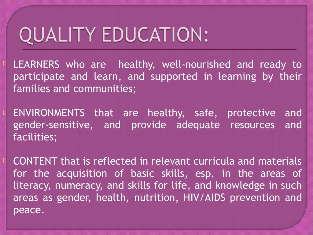 meaning quality of education