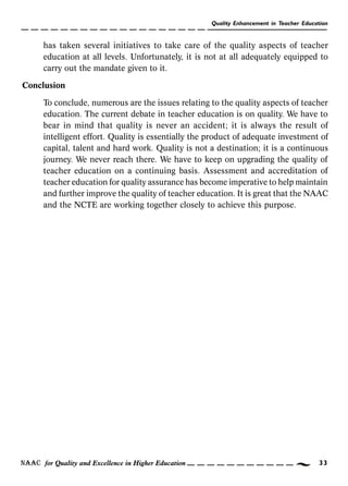 Quality enhancement in teacher education | PDF