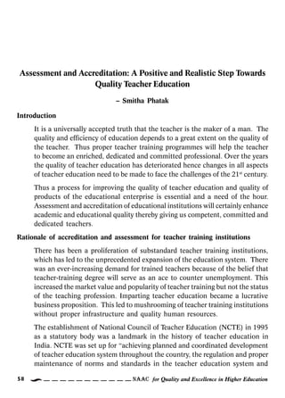 Quality enhancement in teacher education | PDF