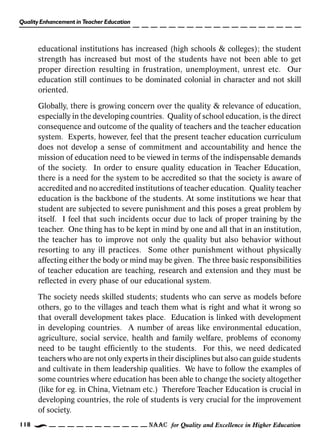 Quality enhancement in teacher education