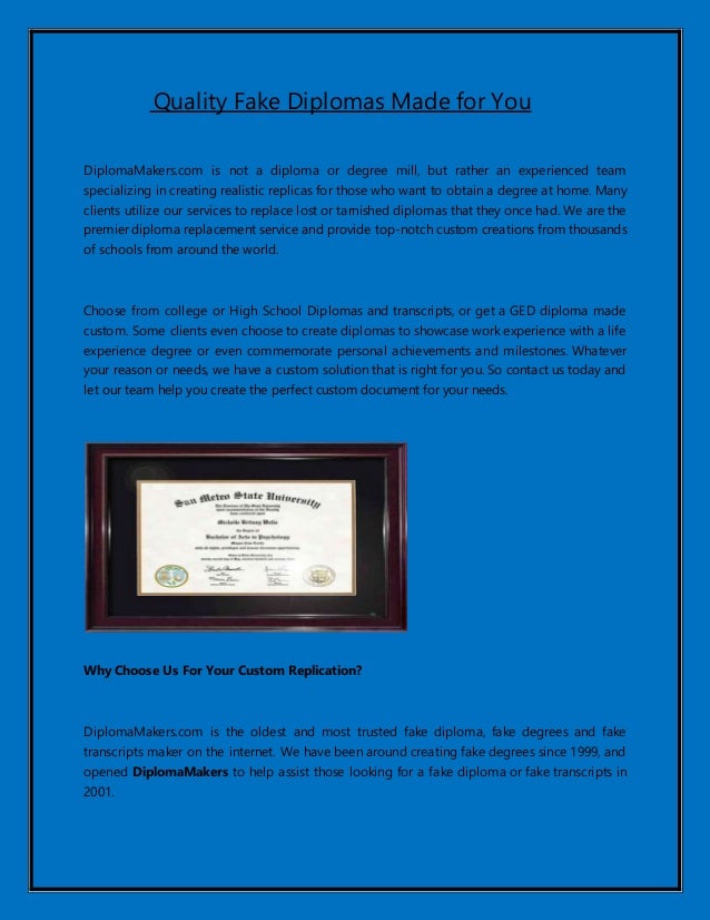 quality fake diplomas made for you how to create a highschool diploma
