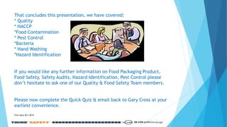Quality food safety awareness power point | PPTX