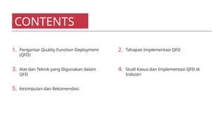 Quality Function Deployment Qfd Fungsi Dan Kegunaannya Pptx