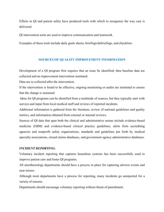 Quality improvement and patient safety in anesthesia | PDF