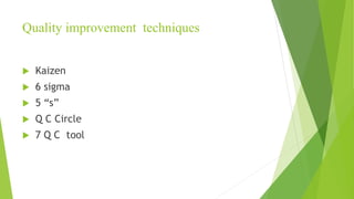 Quality Improvement Techniques | PPTX