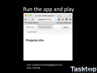 Run the app and play
user: andrew.eisenberg@gmail.com
pass: nuthing
 