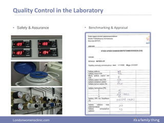 Londonwomensclinic.com
Quality Control in the Laboratory
• Safety & Assurance • Benchmarking & Appraisal
 