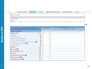 Quality at UPC




31
 