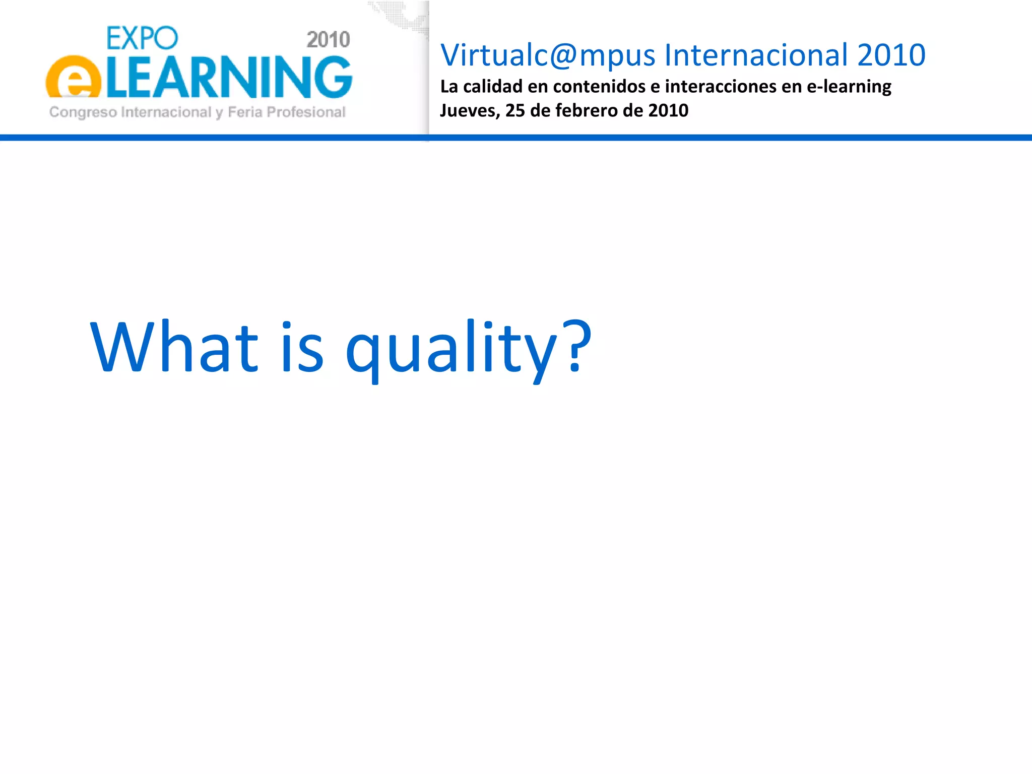 What is quality? 
