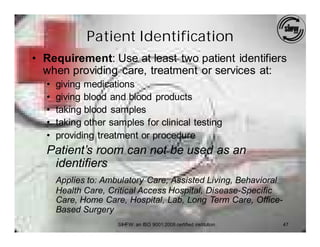 Patient Identifier Training.pdf Quality In Health Care | PDF