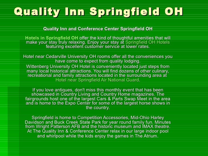Hotel In Springfield Oh Springfield Oh Hotel