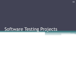 53

Software Testing Projects

 