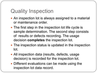 Quality Inspection In General | PPTX