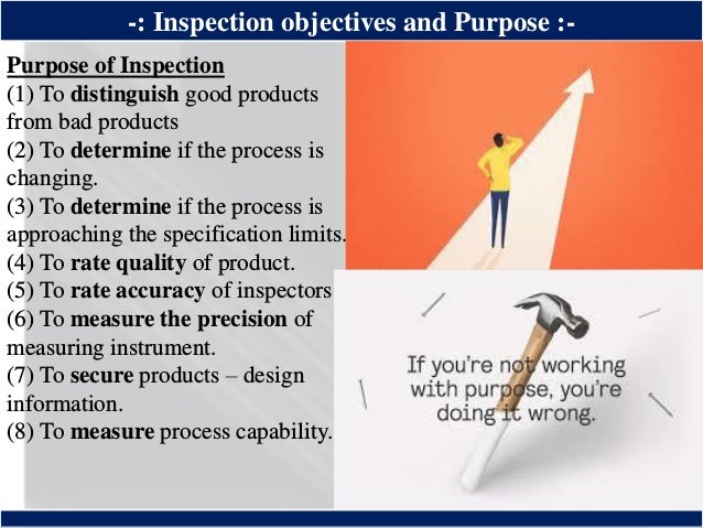 ®
-: Inspection objectives and Purpose :-
Purpose of Inspection
(1) To distinguish good products
from bad products
(2) To ...