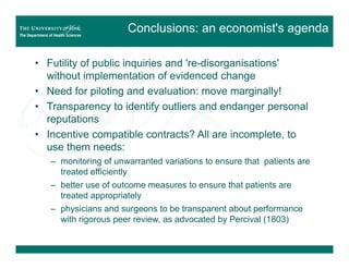 Alan Maynard Quality in the NHS: OHE Annual Lecture with Alan Maynard | PDF