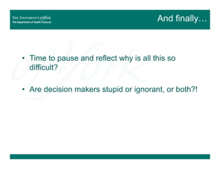 Alan Maynard Quality in the NHS: OHE Annual Lecture with Alan Maynard | PDF