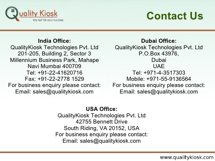 QualityKiosk Software Testing Company