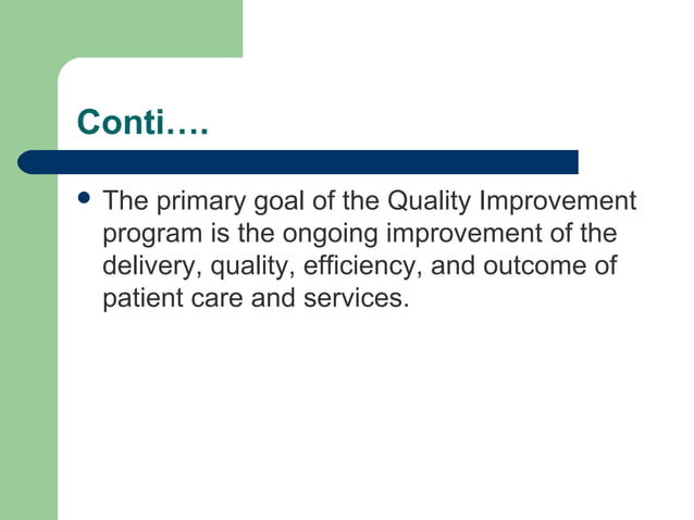 Quality management in nursing profession | PPT