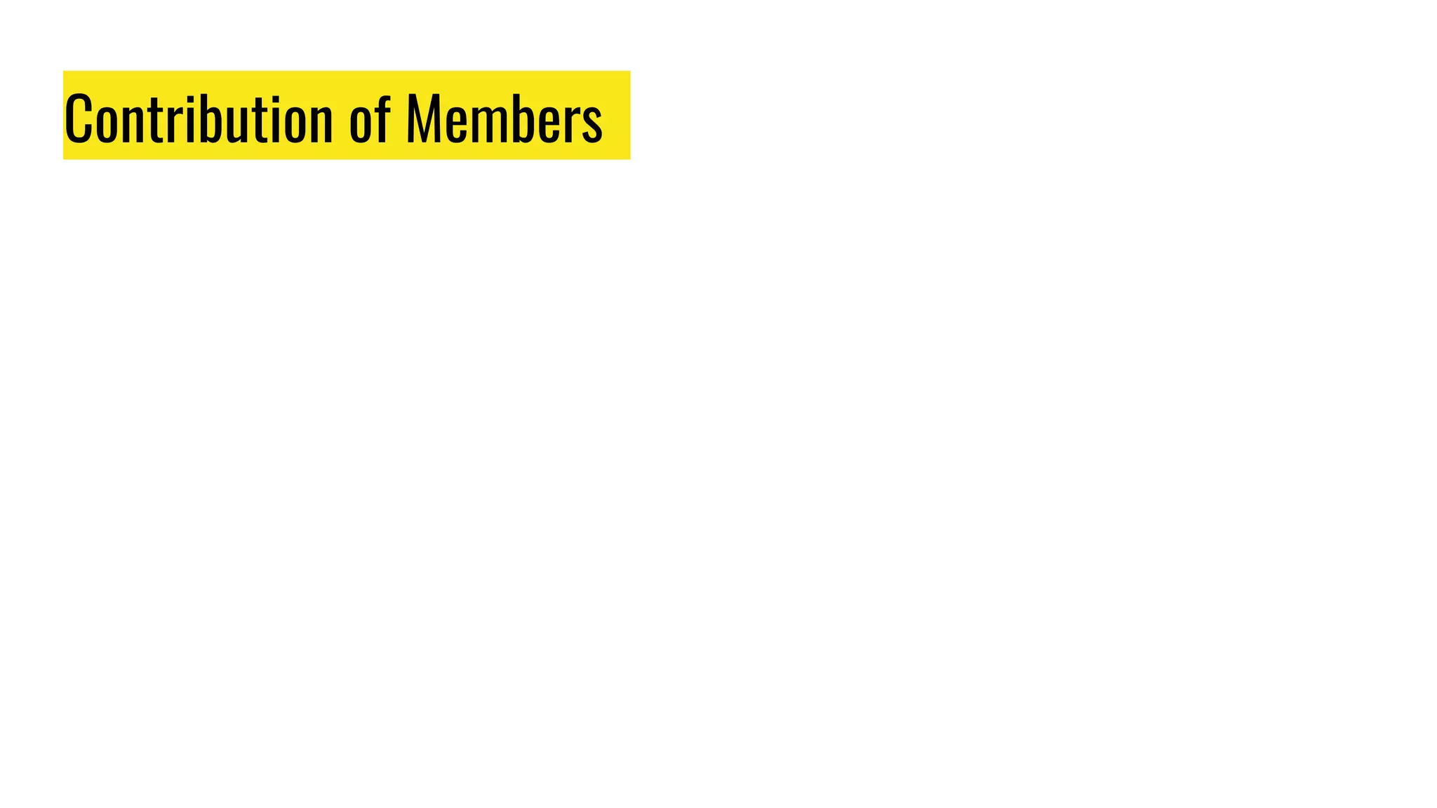 Contribution of Members
 
