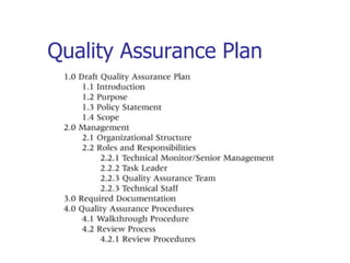 Quality Assurance Plan
 