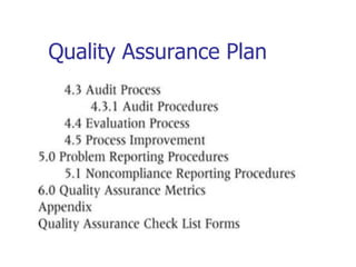 Quality Assurance Plan
 