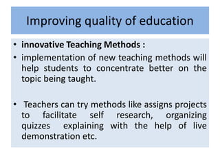Quality management in education industry | PPTX