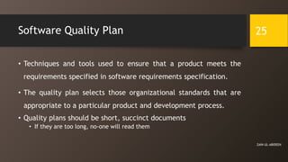 Quality management in software engineering | PPTX