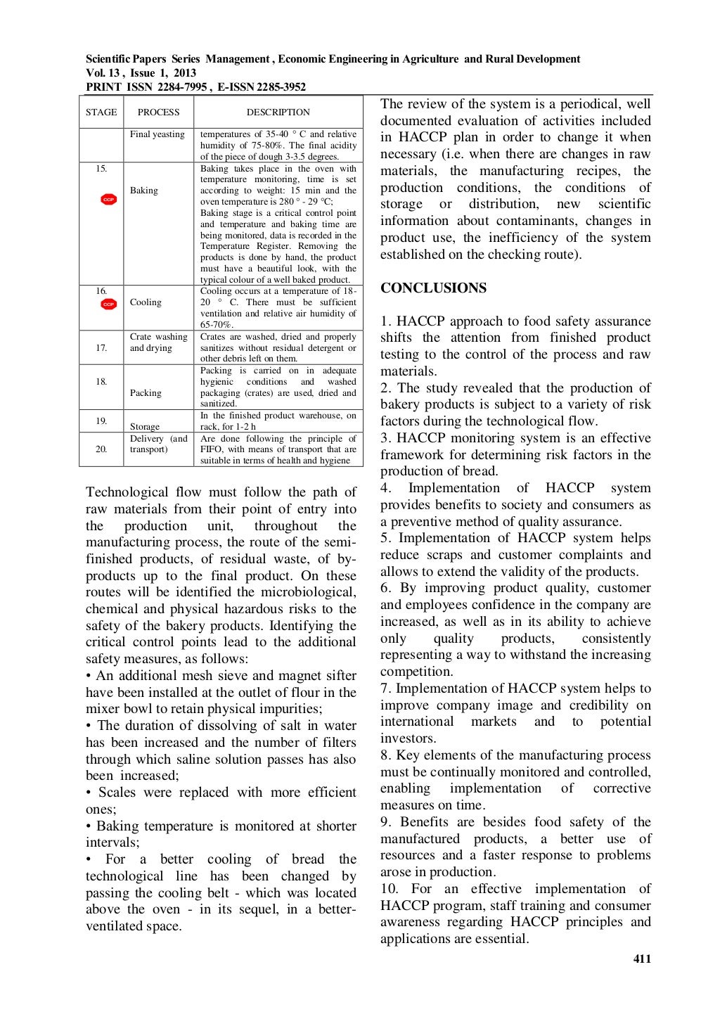Quality management of bakery products