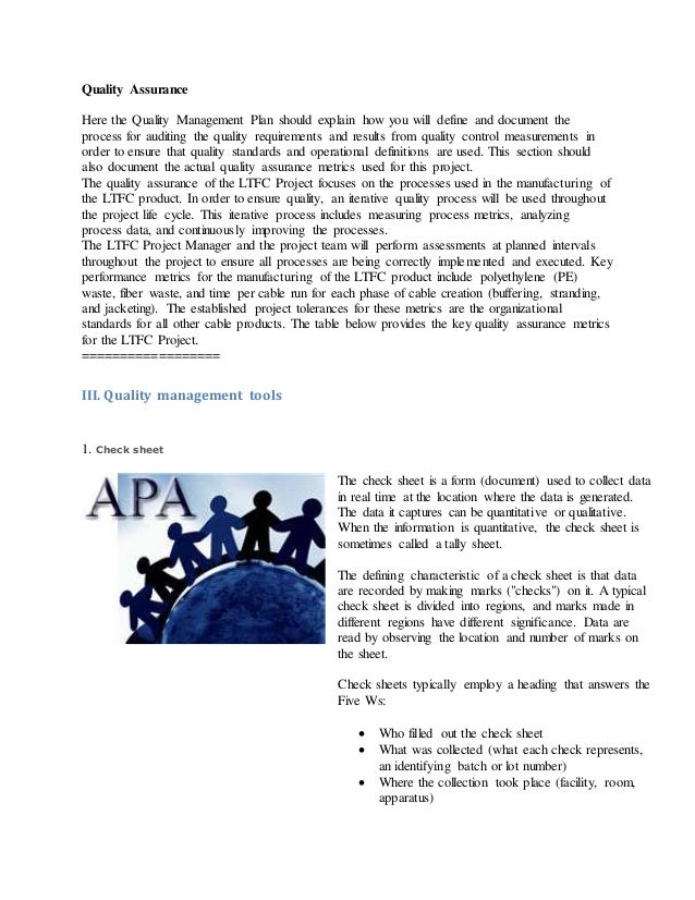 Quality Management Plan Template - Online Library Quality management plan template