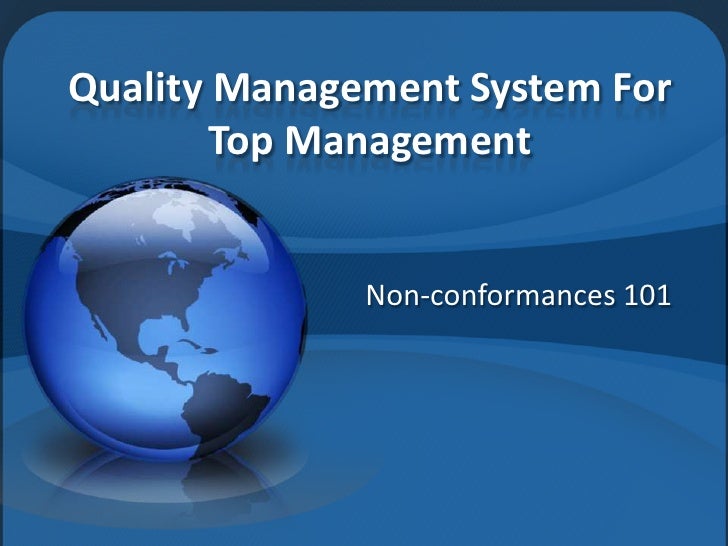 Quality Management System For Top Management