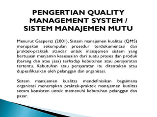 Quality management system (qms)