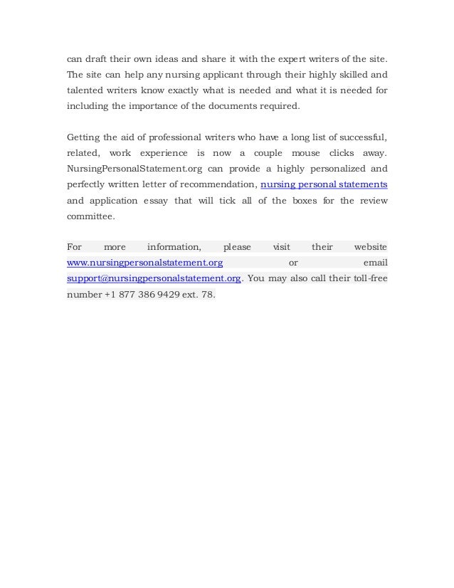 nursing personal statement
