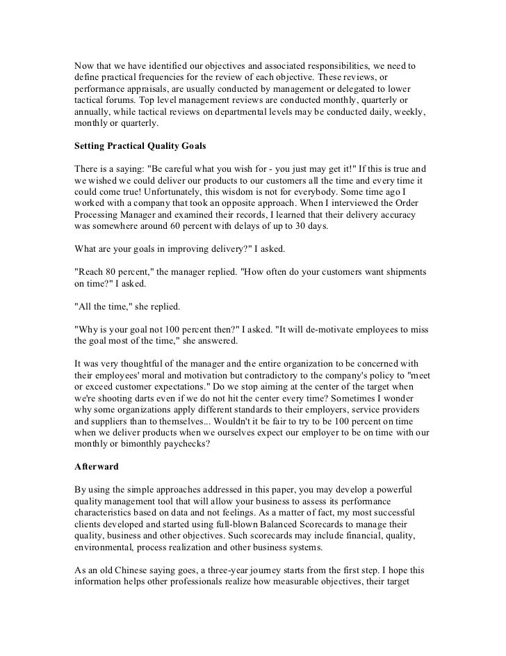 iso objectives examples Examples of quality objectives iso 9001.